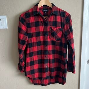 Madewell Plaid Flannel Button Down Shirt Size XS